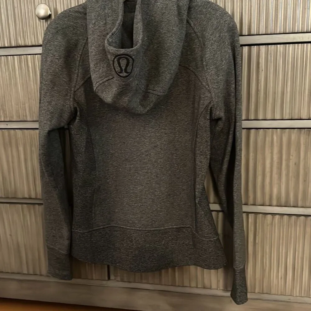 Lululemon Zippered Hoodie Sweatshirt grey size 8